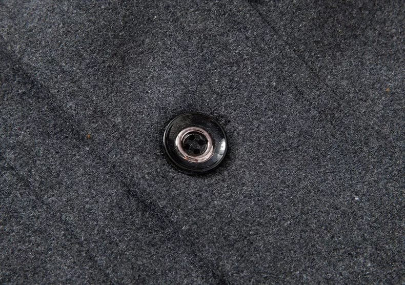 Gefütterter Herren-Wintermantel mit Lagenkragen, Strickeinsatz und Knopfleiste, Ansicht 10