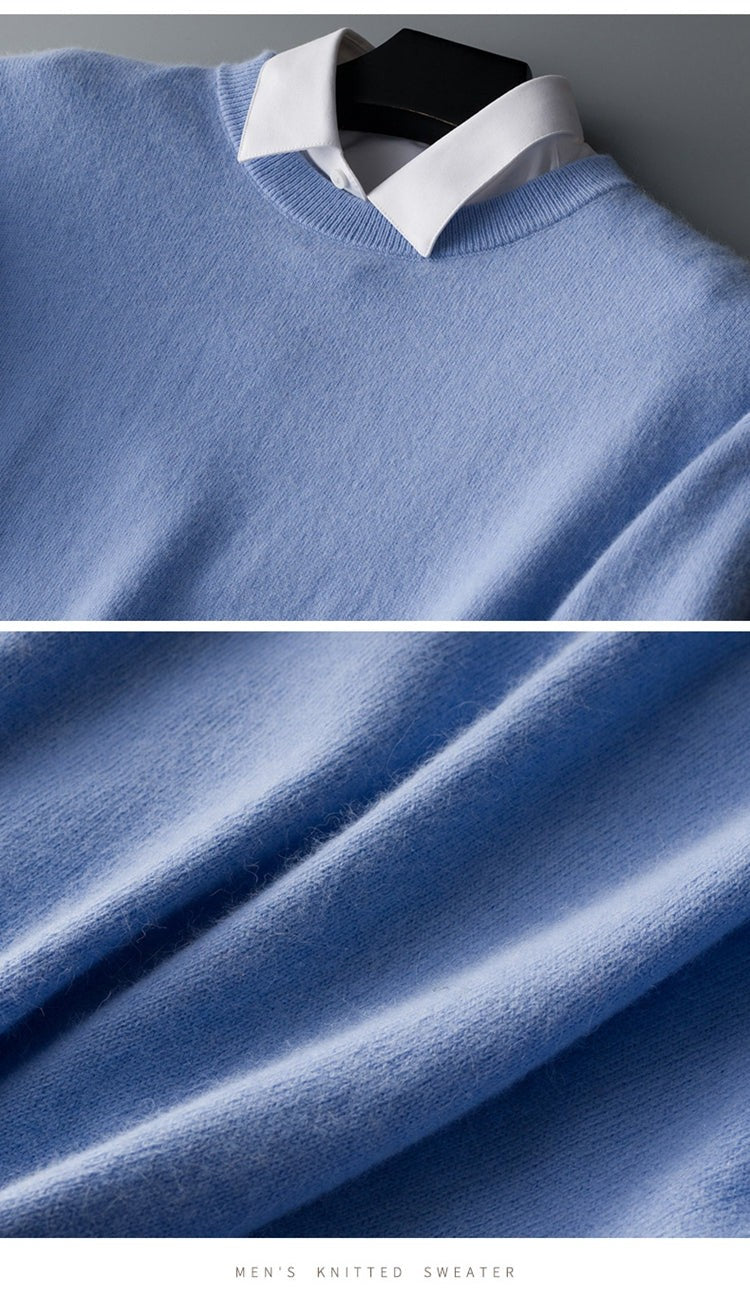 Herrenpullover aus Kaschmir mit Rundhals oder V-Ausschnitt und Rippbündchen, Ansicht 15