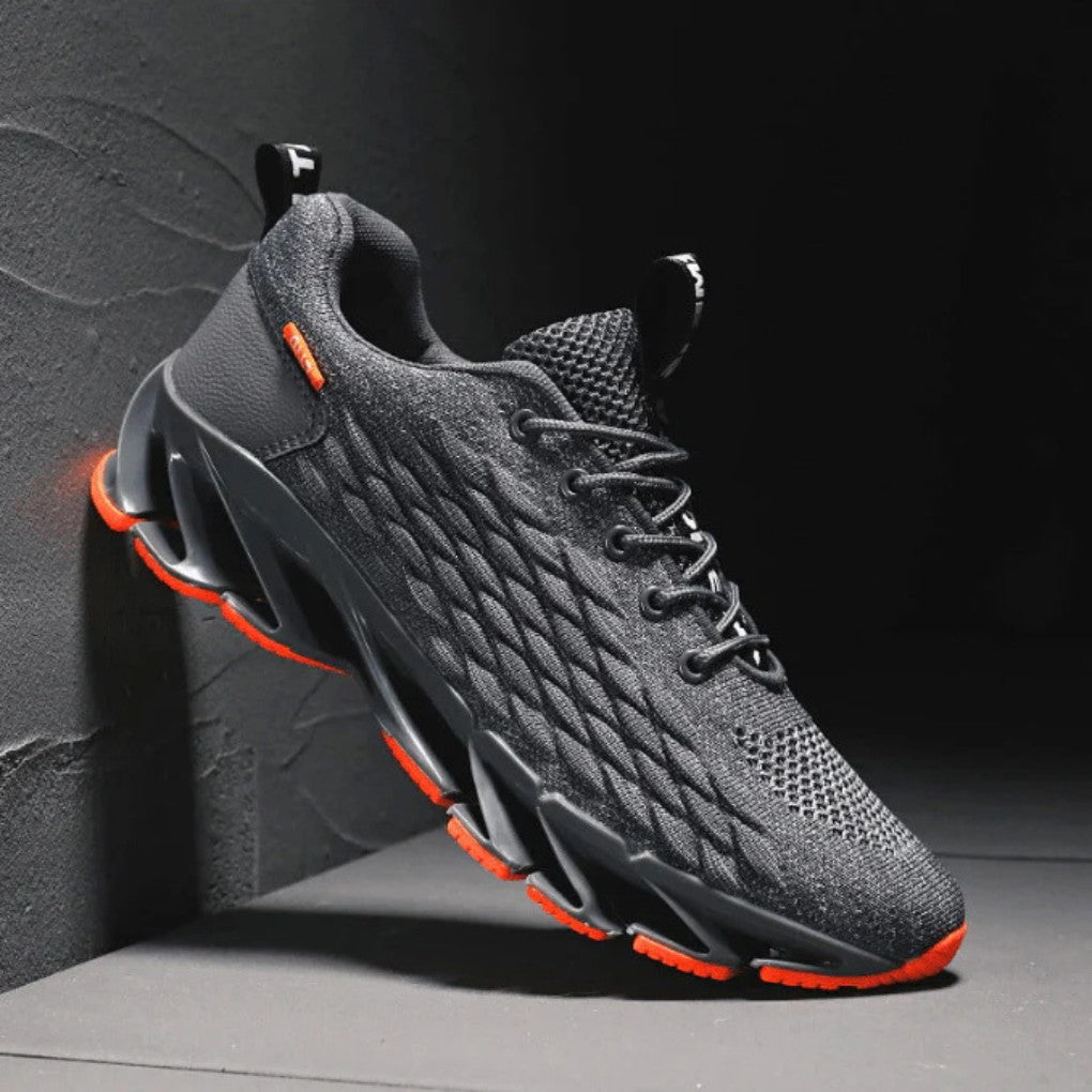 Laufschuhe für Herren aus Strick-Mesh mit gedämpfter Zwischensohle und griffiger Gummisohle, Ansicht 5