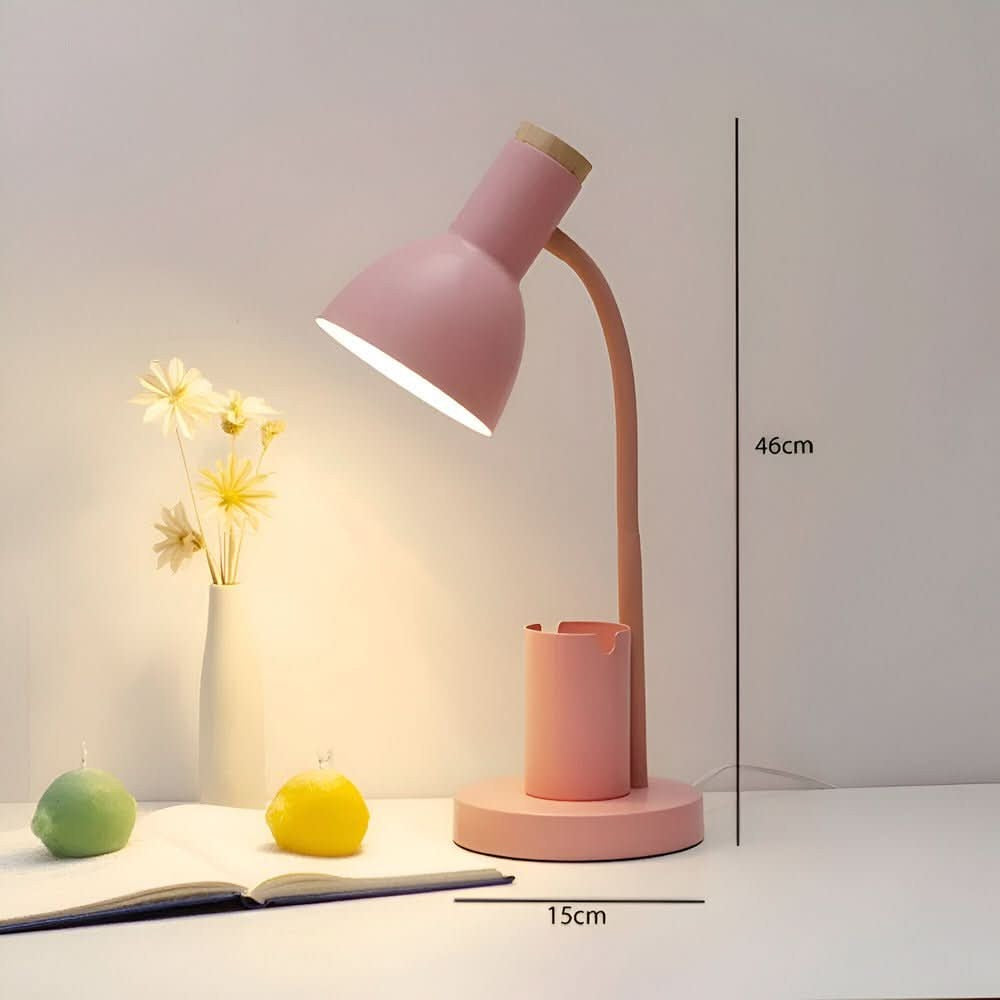 LED-Schreibtischlampe aus Metall mit integriertem Stifthalter und drei Lichtfarben für Büro und Homeoffice, Ansicht 11