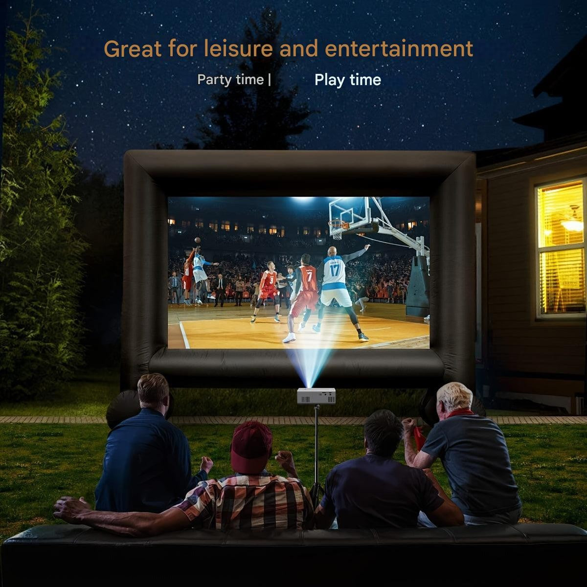 Mini-Beamer mit 3000 Lumen, HDMI- und USB-Anschluss für Heimkino, Gaming und unterwegs, Ansicht 7