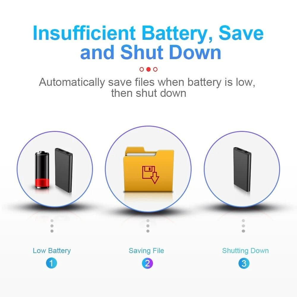 Mini-Diktiergerät mit Sprachaktivierung, bis zu 32 GB Speicher und USB-Anschluss für Notizen und Meetings, Ansicht 8