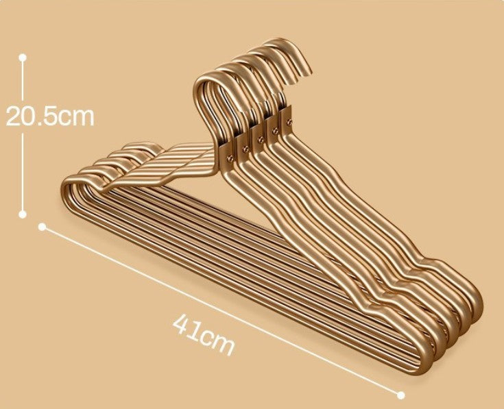 Rutschfeste Kleiderbügel aus Aluminium mit schlanker Form für den Kleiderschrank im 10er-Set, Ansicht 4