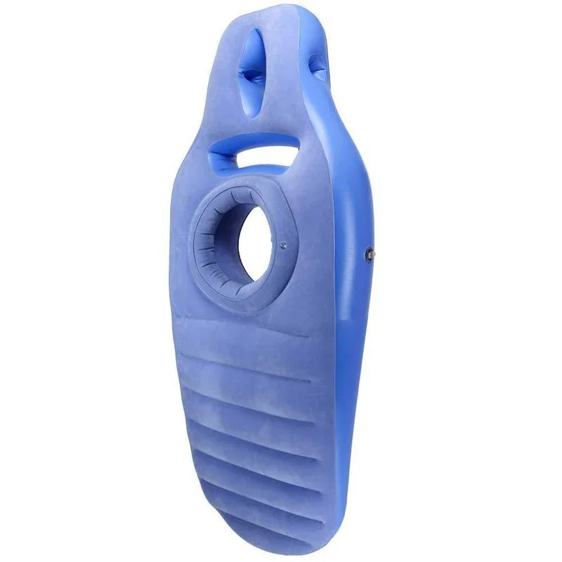 Aufblasbares Schwangerschaftskissen aus PVC und Baumwolle mit Bauchaussparung, auch als Yogamatte, Ansicht 6