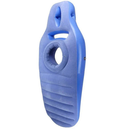 Aufblasbares Schwangerschaftskissen aus PVC und Baumwolle mit Bauchaussparung, auch als Yogamatte, Ansicht 6
