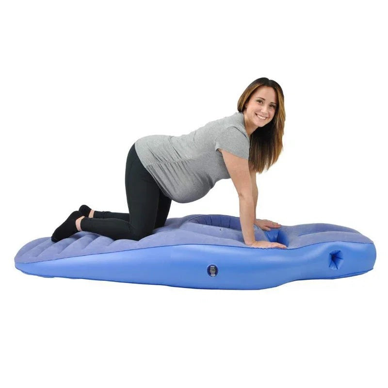 Aufblasbares Schwangerschaftskissen aus PVC und Baumwolle mit Bauchaussparung, auch als Yogamatte, Ansicht 7