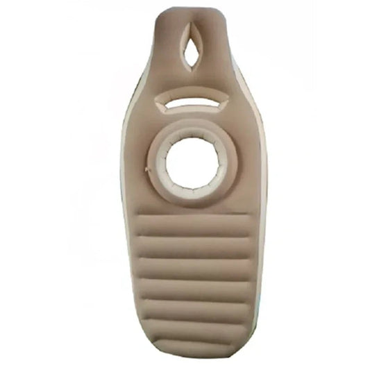 Aufblasbares Schwangerschaftskissen aus PVC und Baumwolle mit Bauchaussparung, auch als Yogamatte in Gold