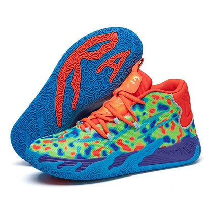 Basketballschuhe für Herren mit rutschfester Sohle und atmungsaktivem Obermaterial in Orange