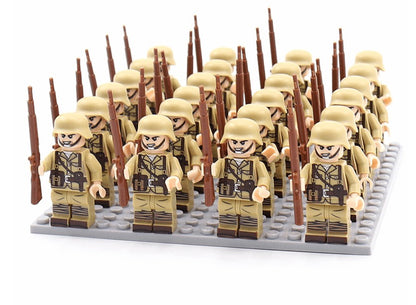 Bausteinfiguren-Set aus ABS mit 21 Soldatenfiguren und Ausrüstung zum Spielen und Sammeln, Ansicht 7