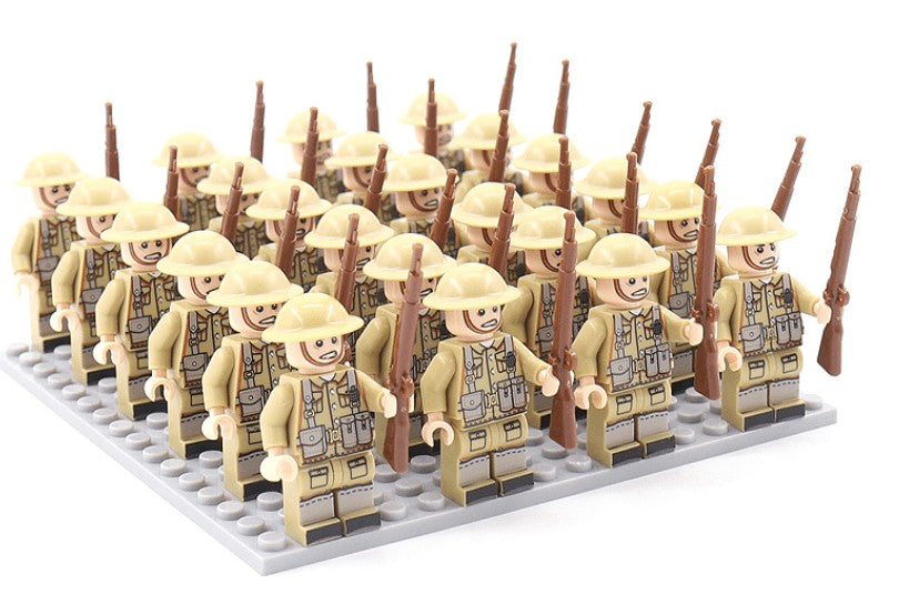 Bausteinfiguren-Set aus ABS mit 21 Soldatenfiguren und Ausrüstung zum Spielen und Sammeln, Ansicht 3