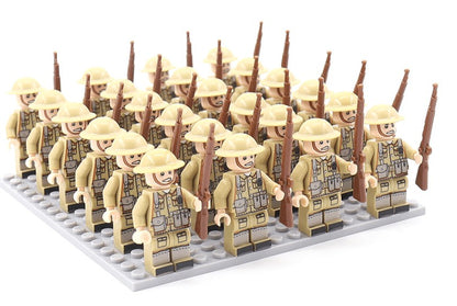 Bausteinfiguren-Set aus ABS mit 21 Soldatenfiguren und Ausrüstung zum Spielen und Sammeln, Ansicht 3