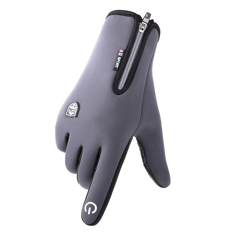 Beheizbare Winterhandschuhe mit USB-Heizung, Touchscreen-Fingerspitzen und winddichtem Obermaterial in Grau