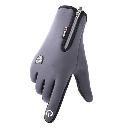 Beheizbare Winterhandschuhe mit USB-Heizung, Touchscreen-Fingerspitzen und winddichtem Obermaterial in Grau
