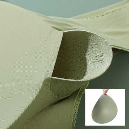 Bügelloser BH mit Vorderverschluss aus elastischem Spitzenstoff mit herausnehmbaren Pads, Ansicht 16