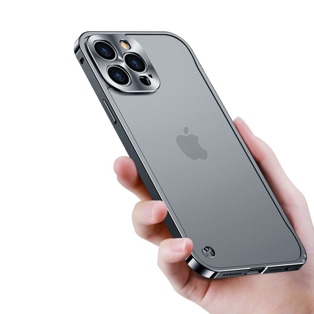 Bumper-Hülle aus Aluminium für iPhone mit CNC-gefrästem Rahmen und erhöhtem Kameraschutz, Ansicht 7