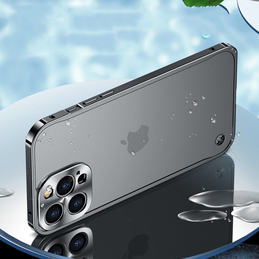 Bumper-Hülle aus Aluminium für iPhone mit CNC-gefrästem Rahmen und erhöhtem Kameraschutz, Ansicht 9