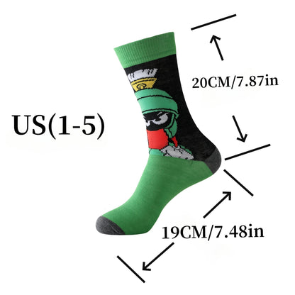 Bunte Motivsocken mit Comic-Figuren aus Polyester-Elasthan im 5er- oder 10er-Set, Ansicht 8