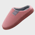 Damen-Hausschuhe aus Cord mit Plüschfutter und flexibler rutschfester Sohle