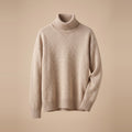Damen-Rollkragenpullover aus Kaschmirmischung mit lockerer Passform