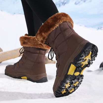 Damen-Schnürwinterstiefel mit Kunstfellrand, weichem Futter und griffiger Gummisohle, Ansicht 7