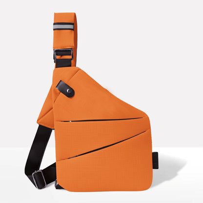 Diebstahlsichere Umhängetasche mit RFID-Schutz, schnittfestem Gurt und wasserabweisendem Polyester in Orange