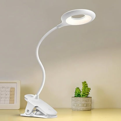 Dimmbare USB-LED-Leselampe mit Klemme und flexiblem Schwanenhals, Ansicht 6