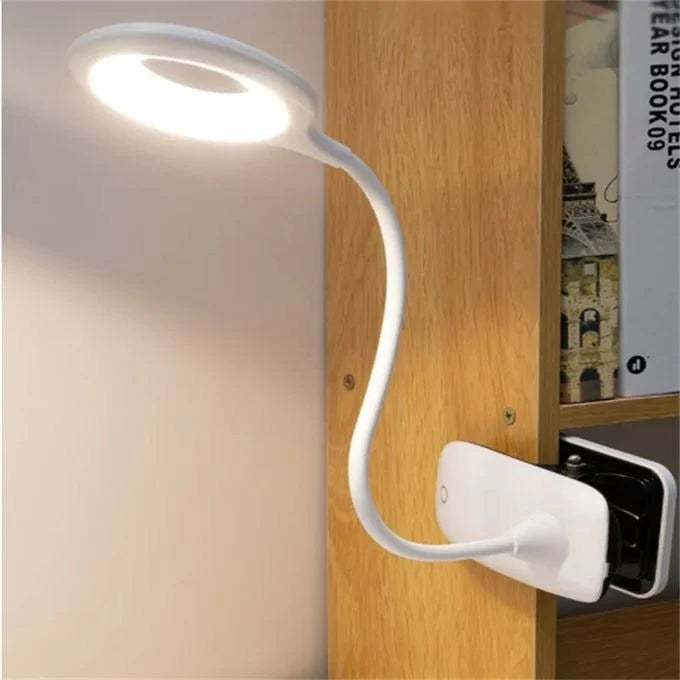 Dimmbare USB-LED-Leselampe mit Klemme und flexiblem Schwanenhals, Ansicht 7