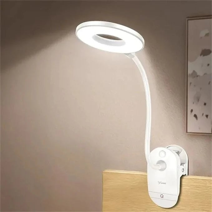 Dimmbare USB-LED-Leselampe mit Klemme und flexiblem Schwanenhals, Ansicht 8