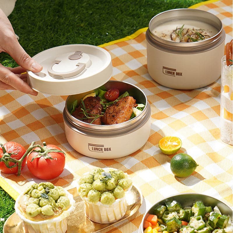 Doppelwandige Thermo-Lunchbox aus Edelstahl mit auslaufsicherem Deckel und Tragetasche, Ansicht 19