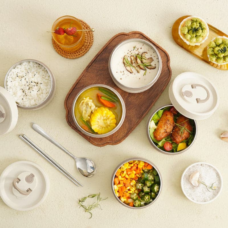 Doppelwandige Thermo-Lunchbox aus Edelstahl mit auslaufsicherem Deckel und Tragetasche, Ansicht 21