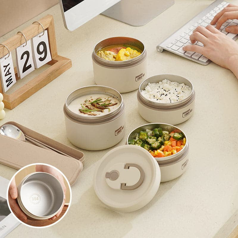 Doppelwandige Thermo-Lunchbox aus Edelstahl mit auslaufsicherem Deckel und Tragetasche, Ansicht 23
