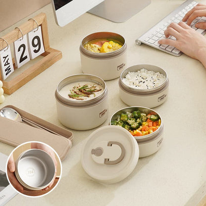 Doppelwandige Thermo-Lunchbox aus Edelstahl mit auslaufsicherem Deckel und Tragetasche, Ansicht 23