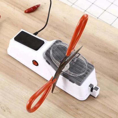 Elektrischer Messerschärfer mit USB-Anschluss, Schutzabdeckung und rutschfester Basis, Ansicht 4