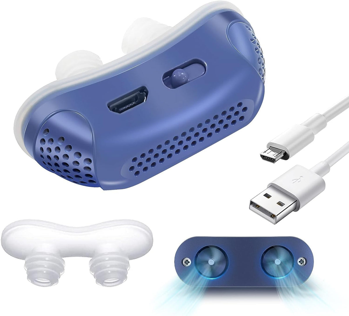 Elektrischer Nasenclip aus Silikon mit Mikrogebläse und USB-Ladeanschluss für die Nacht, Ansicht 7