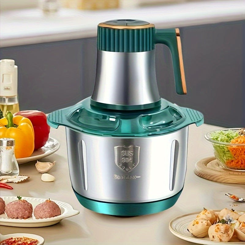 Elektrischer Zerkleinerer aus Edelstahl mit 5-Liter-Behälter und Sechsklingenmesser für Fleisch und Gemüse, Ansicht 6