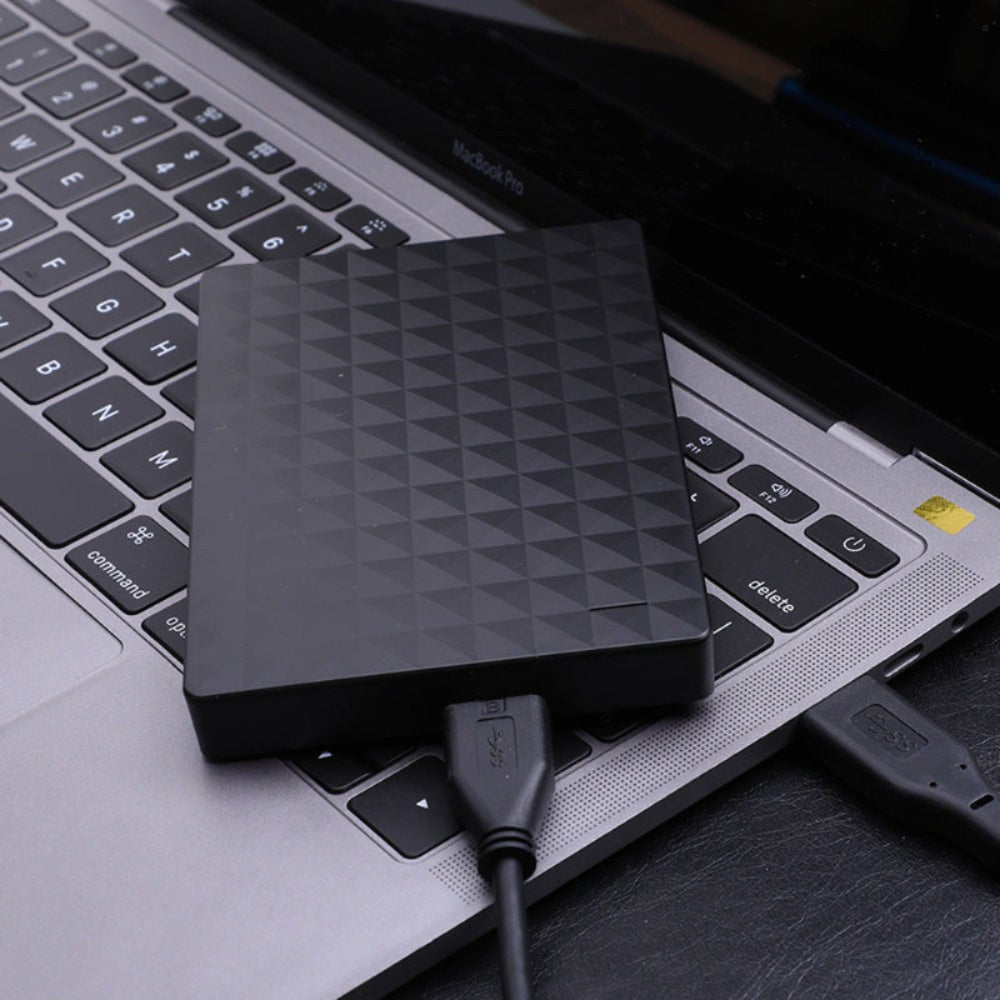 Externe Festplatte mit USB 3.0 und strukturiertem Gehäuse für Laptop, PC, PS5 und Xbox, Ansicht 3