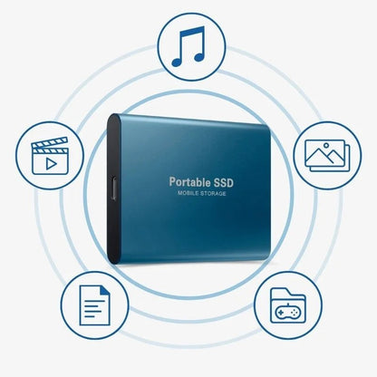 Externe SSD für PS5 und Xbox mit USB-C, Aluminiumgehäuse und Silikonrand, Ansicht 8