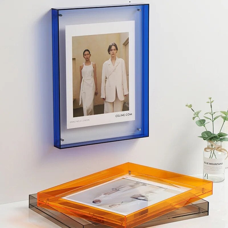 Farbiger Bilderrahmen aus Acryl zum Aufhängen oder Hinstellen für Fotos und Kunstdrucke, Ansicht 10