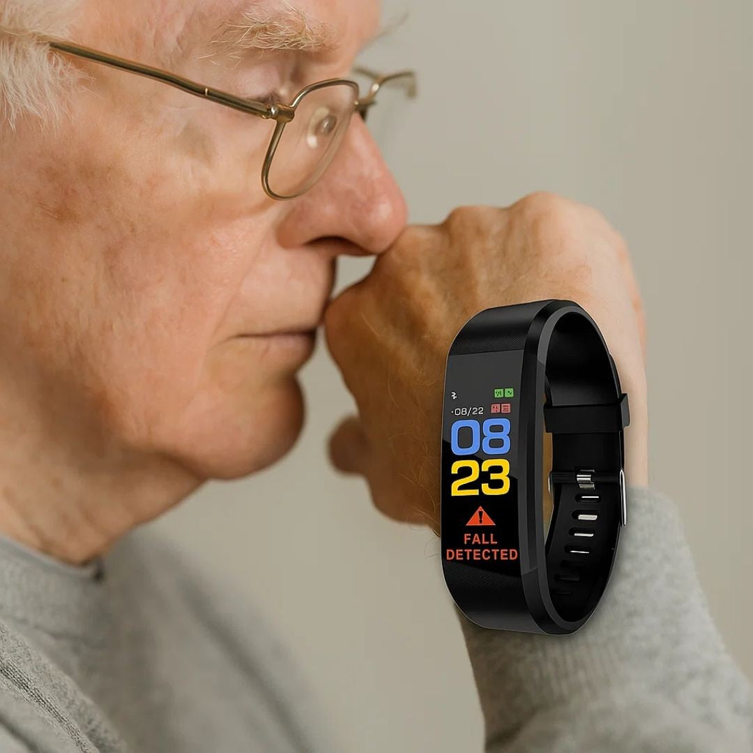 Fitness-Armband für Senioren mit Sturzerkennung, GPS-Standort, Notruftaste und Farbdisplay, Ansicht 6