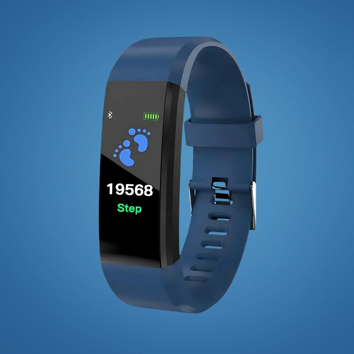 Fitness-Armband für Senioren mit Sturzerkennung, GPS-Standort, Notruftaste und Farbdisplay in Blau