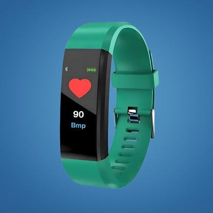 Fitness-Armband für Senioren mit Sturzerkennung, GPS-Standort, Notruftaste und Farbdisplay in Grün