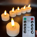 Flammenlose LED-Teelichter mit Fernbedienung, Timer und Dimmfunktion im Set