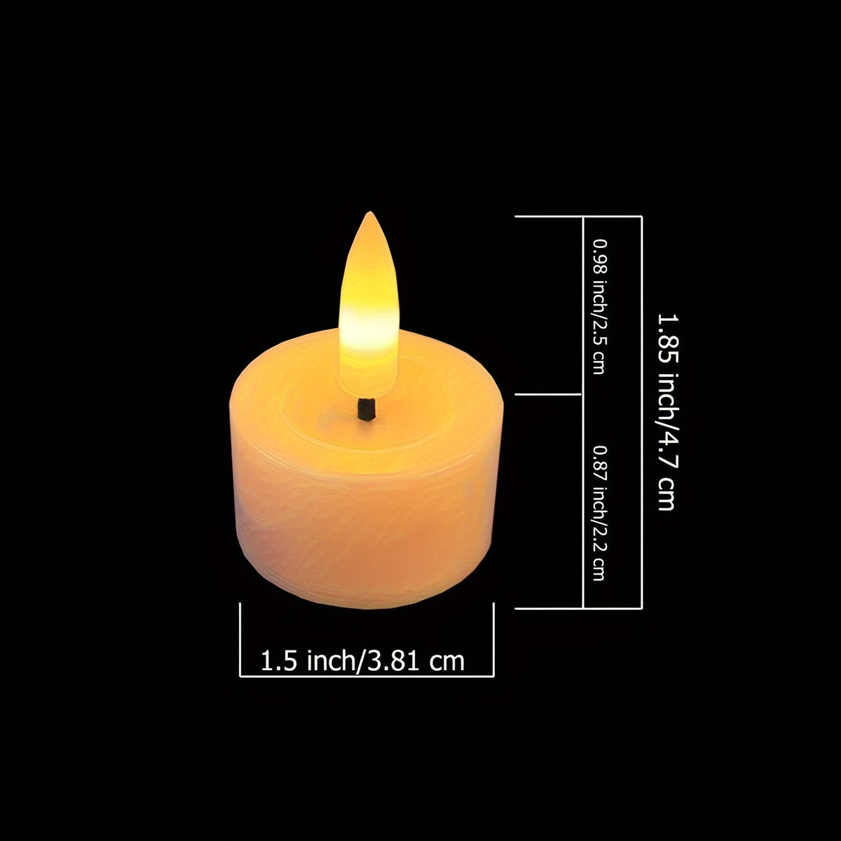 Flammenlose LED-Teelichter mit Fernbedienung, Timer und Dimmfunktion im Set, Ansicht 5