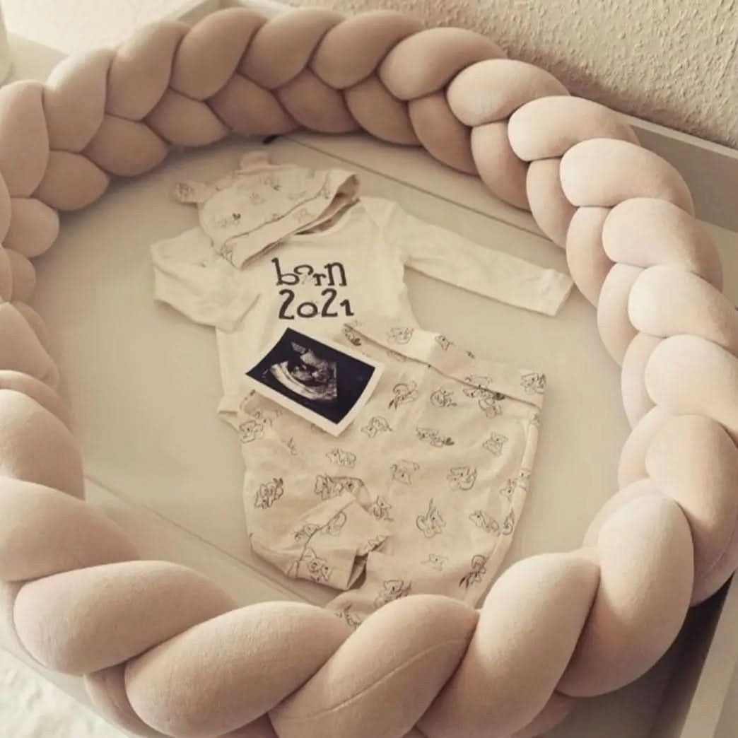 Geflochtene Bettschlange aus Baumwolle als weiche Bettumrandung für Babybett und Beistellbett, Ansicht 26