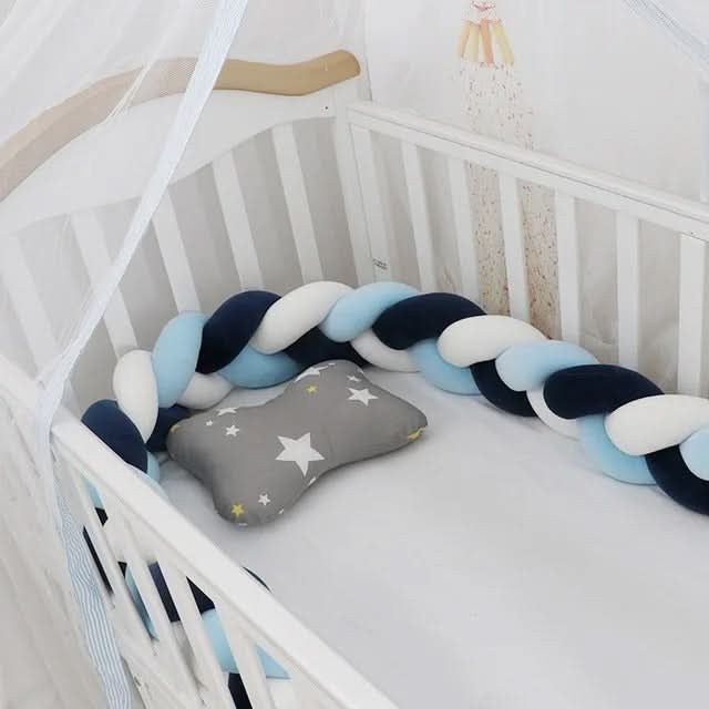 Geflochtene Bettschlange aus Baumwolle als weiche Bettumrandung für Babybett und Beistellbett, Ansicht 31