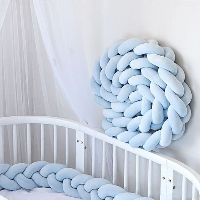 Geflochtene Bettschlange aus Baumwolle als weiche Bettumrandung für Babybett und Beistellbett, Ansicht 37