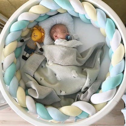 Geflochtene Bettschlange aus Baumwolle als weiche Bettumrandung für Babybett und Beistellbett, Ansicht 38