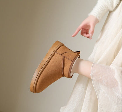 Gefütterte Damen-Stiefeletten zum Hineinschlüpfen mit wasserabweisendem Obermaterial und Antirutschsohle, Ansicht 4