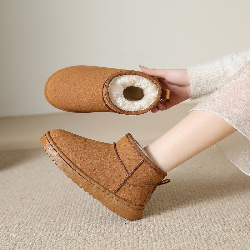Gefütterte Damen-Stiefeletten zum Hineinschlüpfen mit wasserabweisendem Obermaterial und Antirutschsohle, Ansicht 5
