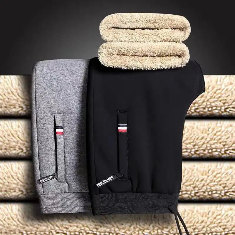 Gefütterte Jogginghose für Herren mit Teddyfleece-Innenfutter, Kordelzug und Reißverschlusstaschen, Ansicht 6